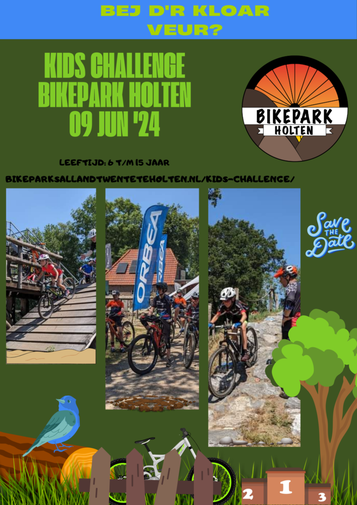 Flyer: BikePark Salland - Twente te Holten Kids Challenge 2024